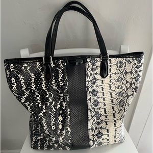 Coach - Black & White Snakeskin Print Tote
Like new